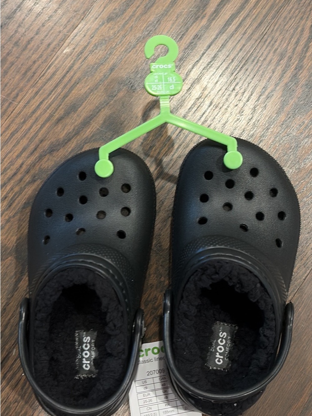 Crocs Kids Classic Lined Clogs - Black
